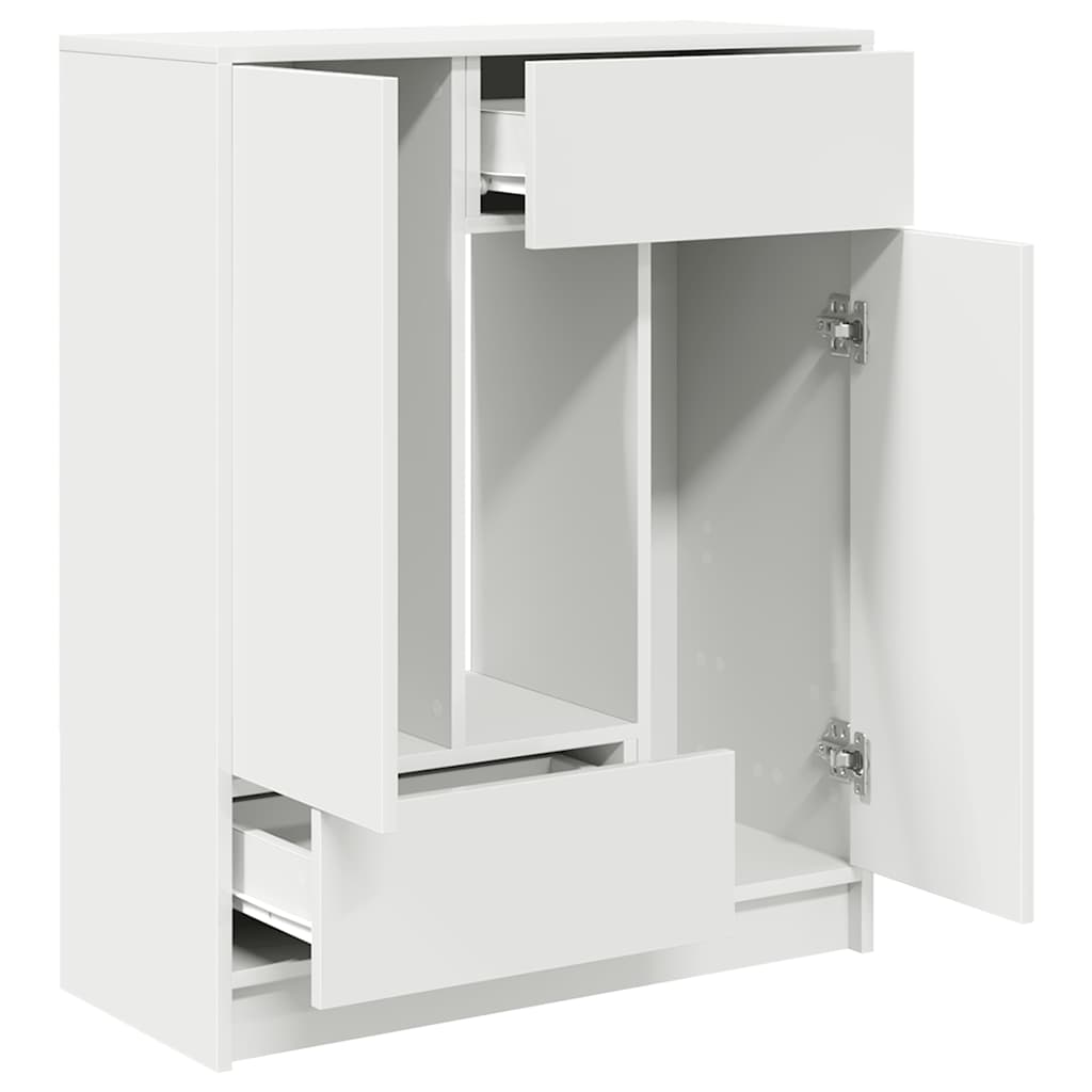 Sideboard with Drawers and Doors White 73x31x90 cm