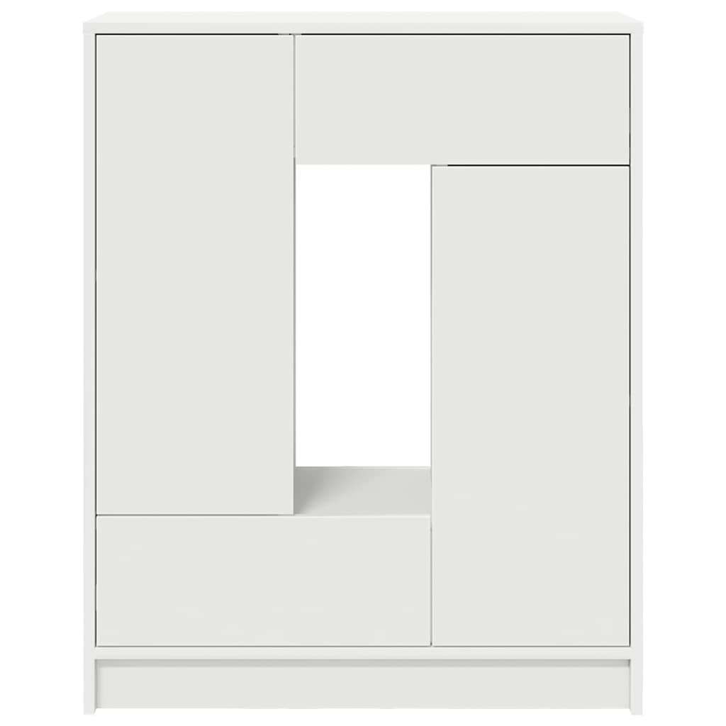 Sideboard with Drawers and Doors White 73x31x90 cm
