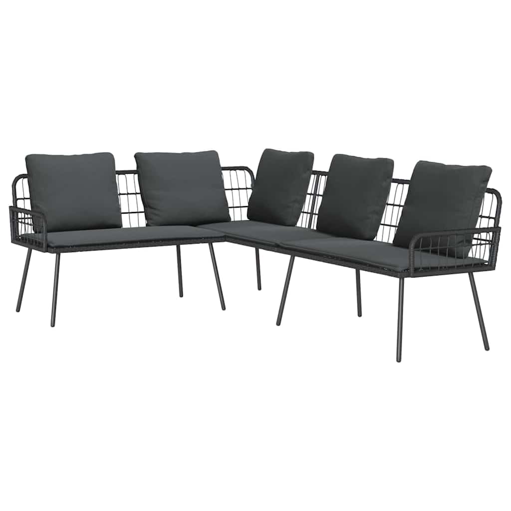 Sofa with Cushion Grey 61.5 x 123 x 82cm Metal