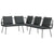 Sofa with Cushion Grey 61.5 x 123 x 82cm Metal