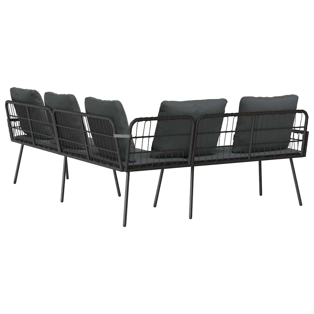 Sofa with Cushion Grey 61.5 x 123 x 82cm Metal