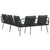 Sofa with Cushion Grey 61.5 x 123 x 82cm Metal