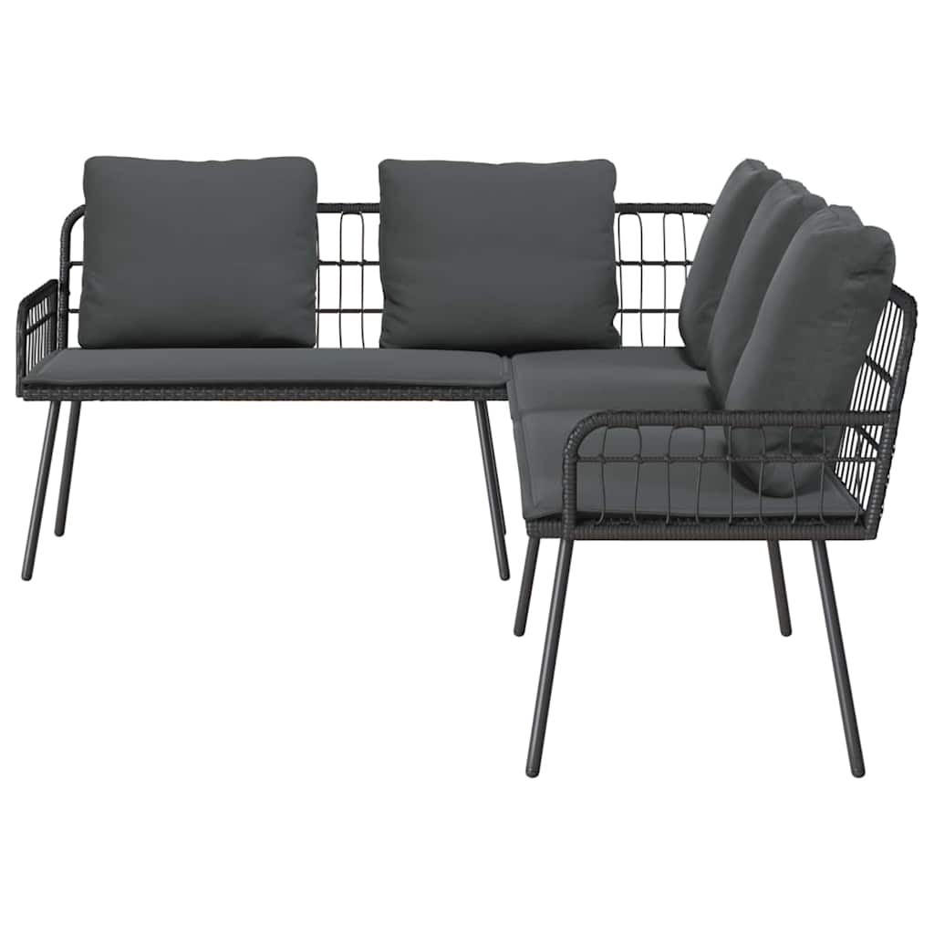 Sofa with Cushion Grey 61.5 x 123 x 82cm Metal