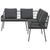 Sofa with Cushion Grey 61.5 x 123 x 82cm Metal