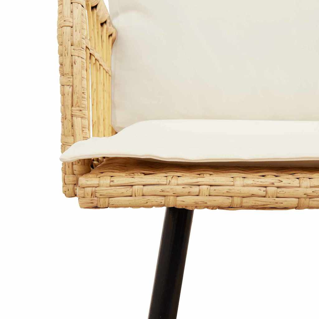 Sofa with Cushion Brown 61.5 x 123 x 82cm Metal