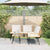 Sofa with Cushion Brown 61.5 x 123 x 82cm Metal