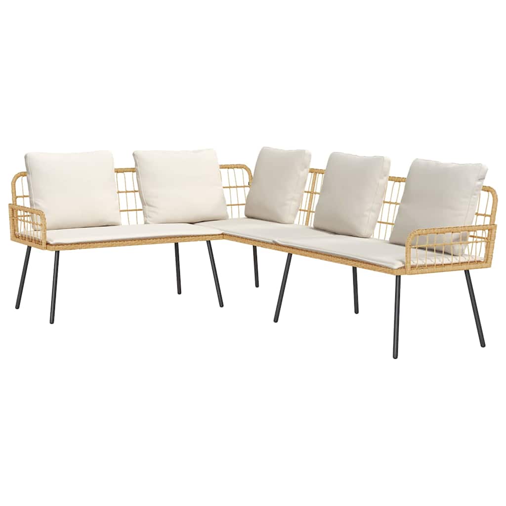 Sofa with Cushion Brown 61.5 x 123 x 82cm Metal