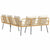 Sofa with Cushion Brown 61.5 x 123 x 82cm Metal