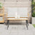 Coffee Table Brown and Black 90 x 45 x 43 cm