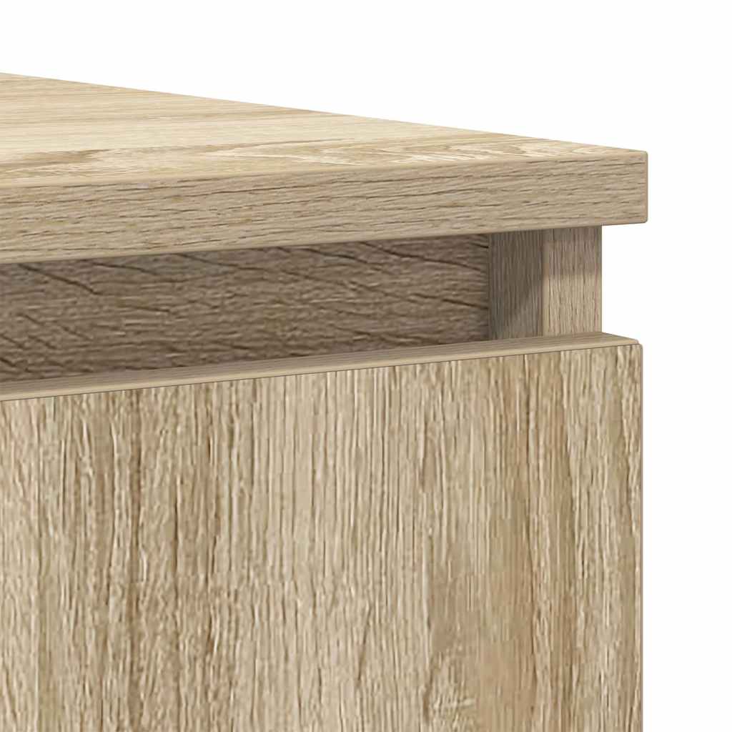 Sideboard with Drawers Sonoma Oak 100.5x35x98.5 cm Engineered Wood