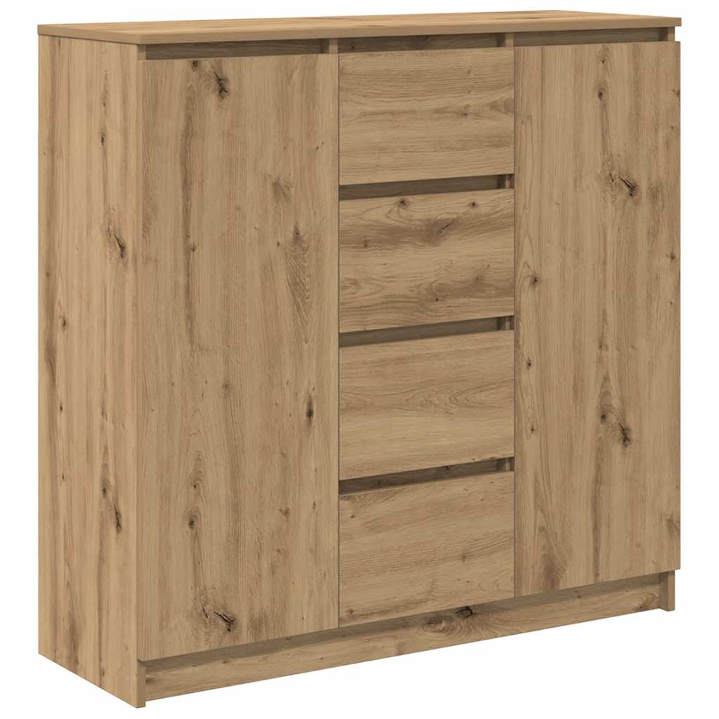 Sideboard with Drawers Artisan Oak 100.5x35x98.5 cm Engineered Wood