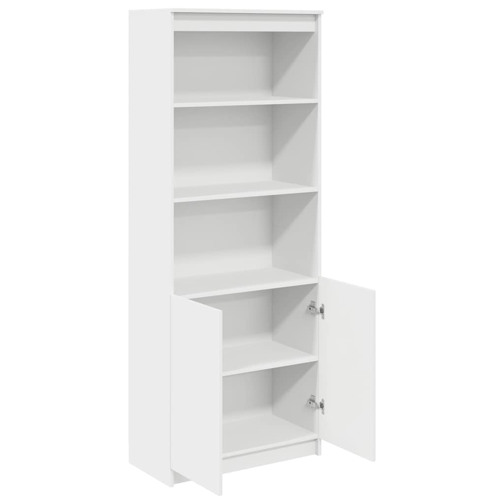 Highboard White 70x35x180 cm Engineered Wood