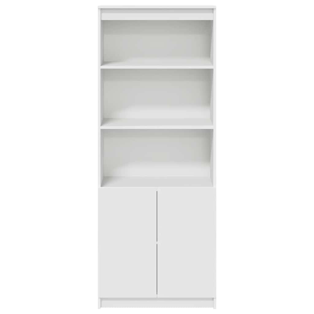 Highboard White 70x35x180 cm Engineered Wood