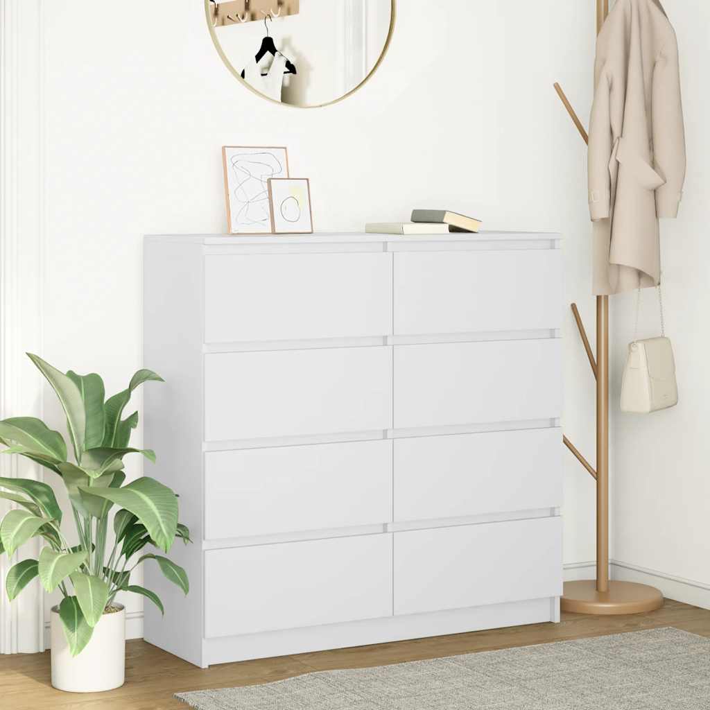 Sideboard White 100x35x99 cm Engineered Wood
