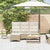 Reclining Garden Sofa with Cushions L-shaped Beige Poly Rattan