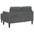 2-Seater Sofa with Chaise L-shaped Dark Grey 125 cm Fabric