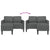 2-Seater Sofa with Chaise L-shaped Dark Grey 125 cm Fabric