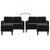 2-Seater Sofa with Chaise L-shaped Black 125 cm Velvet