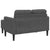 2-Seater Sofa with Chaise L-shaped Dark Grey 125 cm Linen