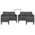 2-Seater Sofa with Chaise L-shaped Dark Grey 125 cm Linen