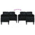 2-Seater Sofa with Chaise L-shaped Black 125 cm Faux Leather