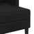 2-Seater Sofa with Chaise L-shaped Black 125 cm Faux Leather