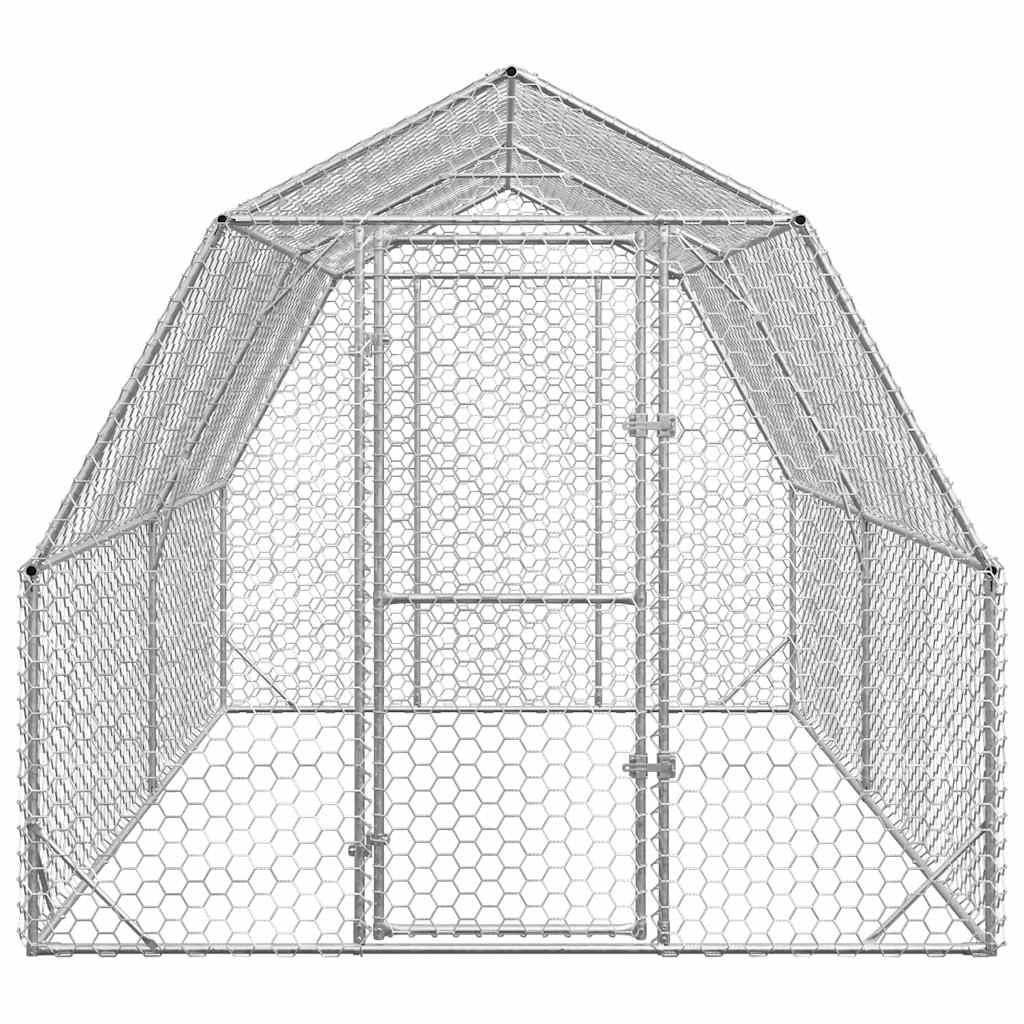 Chicken Run 2.5x4x2.25 m Galvanised Steel