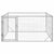 Outdoor Dog Kennel with Door 2x2x1 m Galvanised Steel