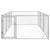 Outdoor Dog Kennel with Door 2x4x1 m Galvanised Steel