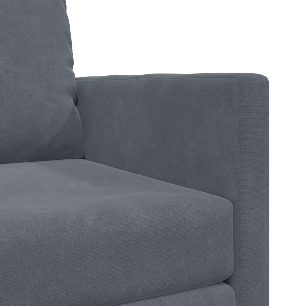 Floor Sofa Bed with Cushion Dark grey 74 x 77 x 81 cm Velvet