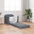 Floor Sofa Bed with Cushion Dark grey 74 x 77 x 81 cm Velvet
