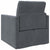 Floor Sofa Bed with Cushion Dark grey 74 x 77 x 81 cm Velvet