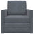 Floor Sofa Bed with Cushion Dark grey 74 x 77 x 81 cm Velvet