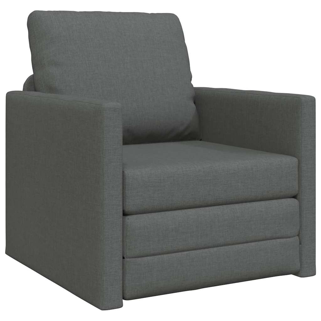 Sofa Bed 60cm Dark Grey Fabric