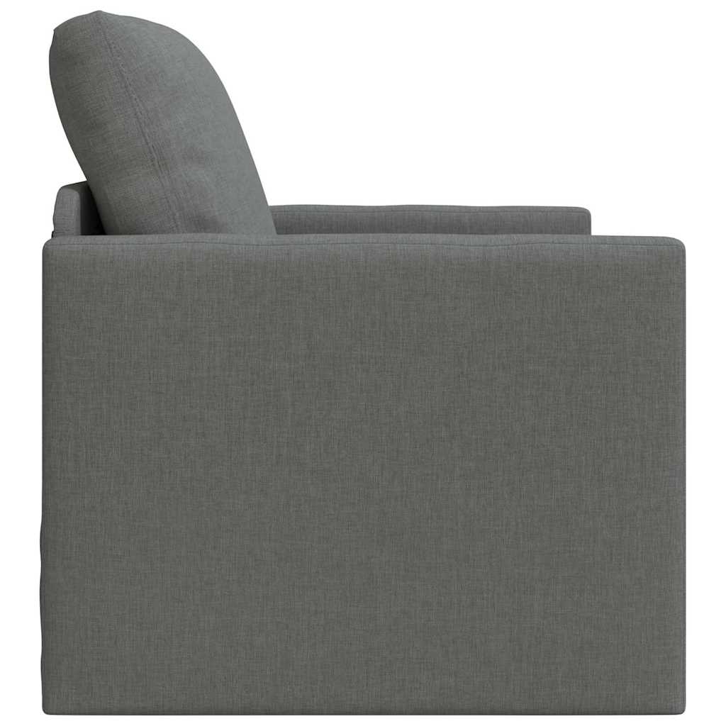 Floor Sofa Bed with Cushion Dark grey 74 x 77 x 81 cm Fabric