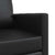 Floor Sofa Bed with Cushion Black 74 x 77 x 81 cm Faux leather