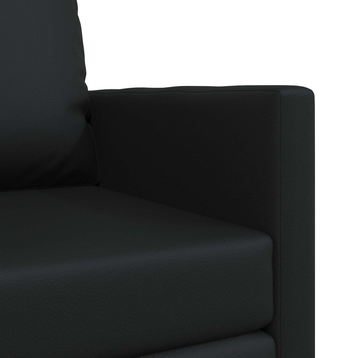 Sofa Bed 60cm Black Artificial Leather