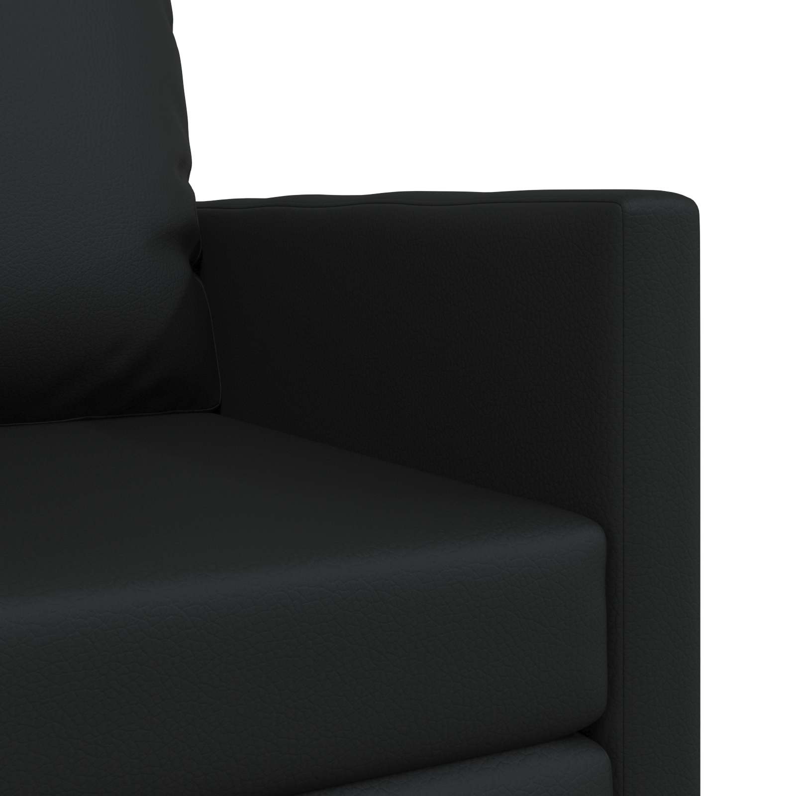 Sofa Bed 60cm Black Artificial Leather