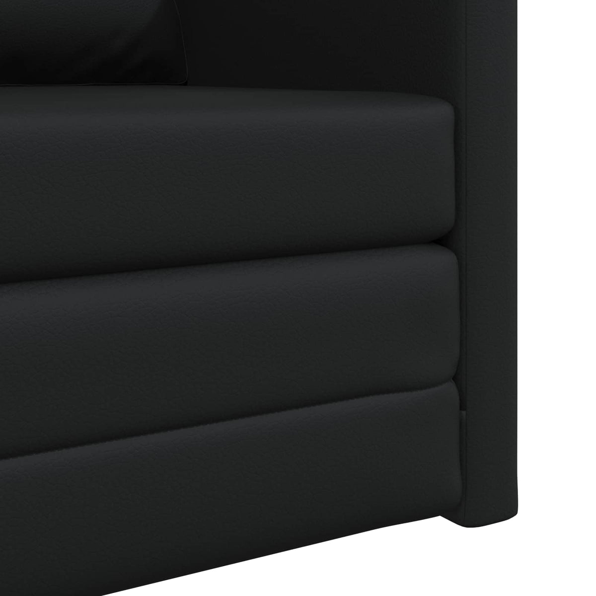 Sofa Bed 60cm Black Artificial Leather