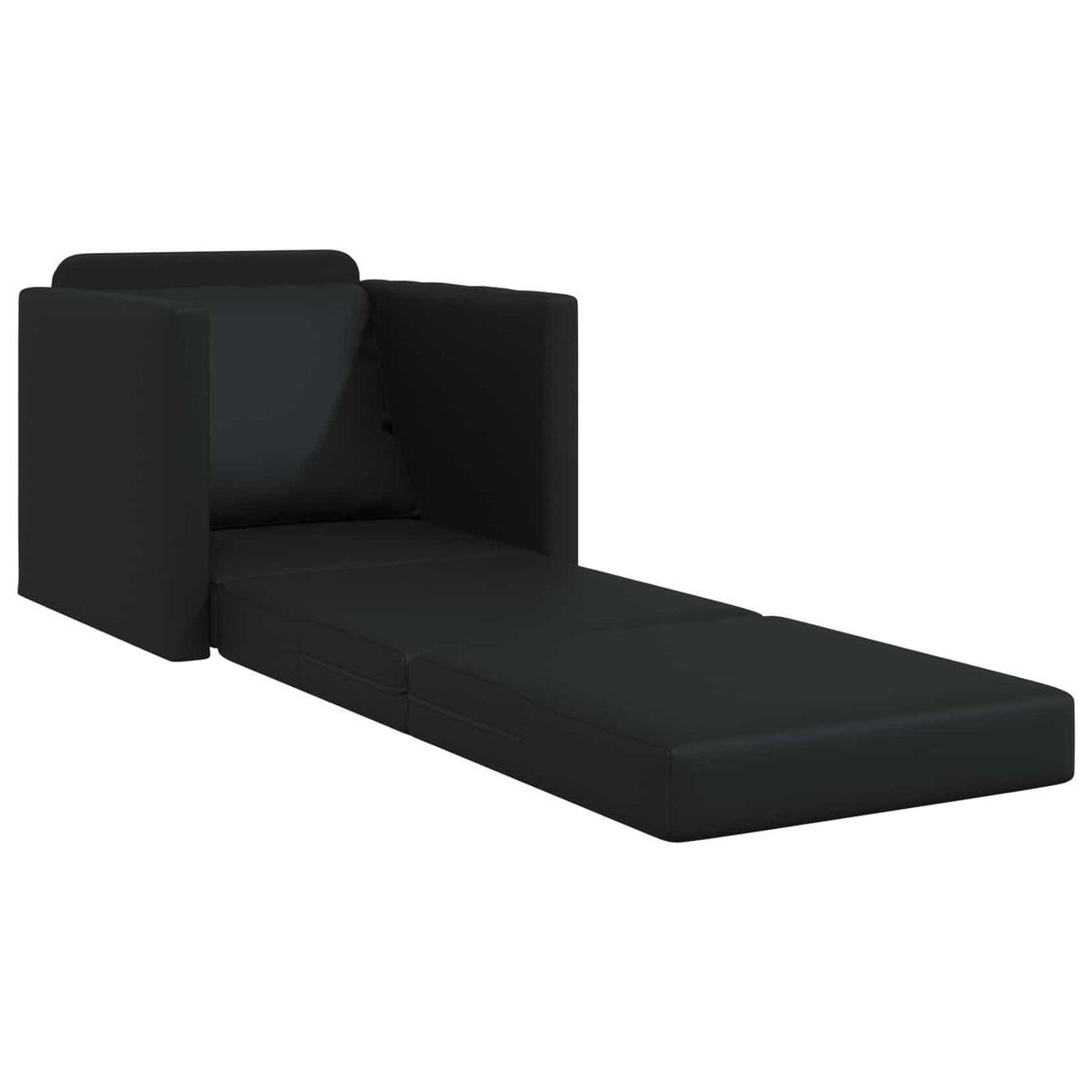 Sofa Bed 60cm Black Artificial Leather