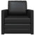 Floor Sofa Bed with Cushion Black 74 x 77 x 81 cm Faux leather