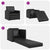 Floor Sofa Bed with Cushion Black 74 x 77 x 81 cm Faux leather