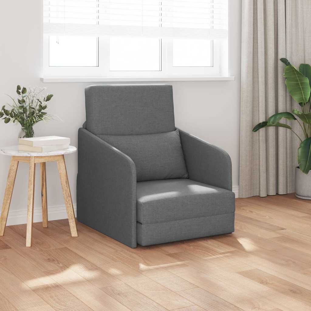Sofa Bed Dark grey 65 x 80 x 83 cm Fabric
