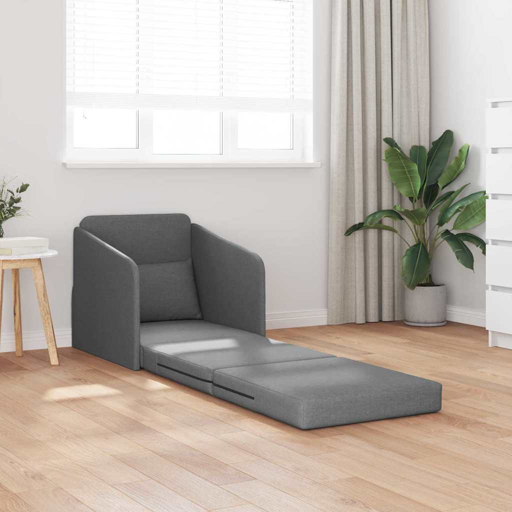 Sofa Bed Dark grey 65 x 80 x 83 cm Fabric