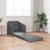 Sofa Bed Dark grey 65 x 80 x 83 cm Fabric