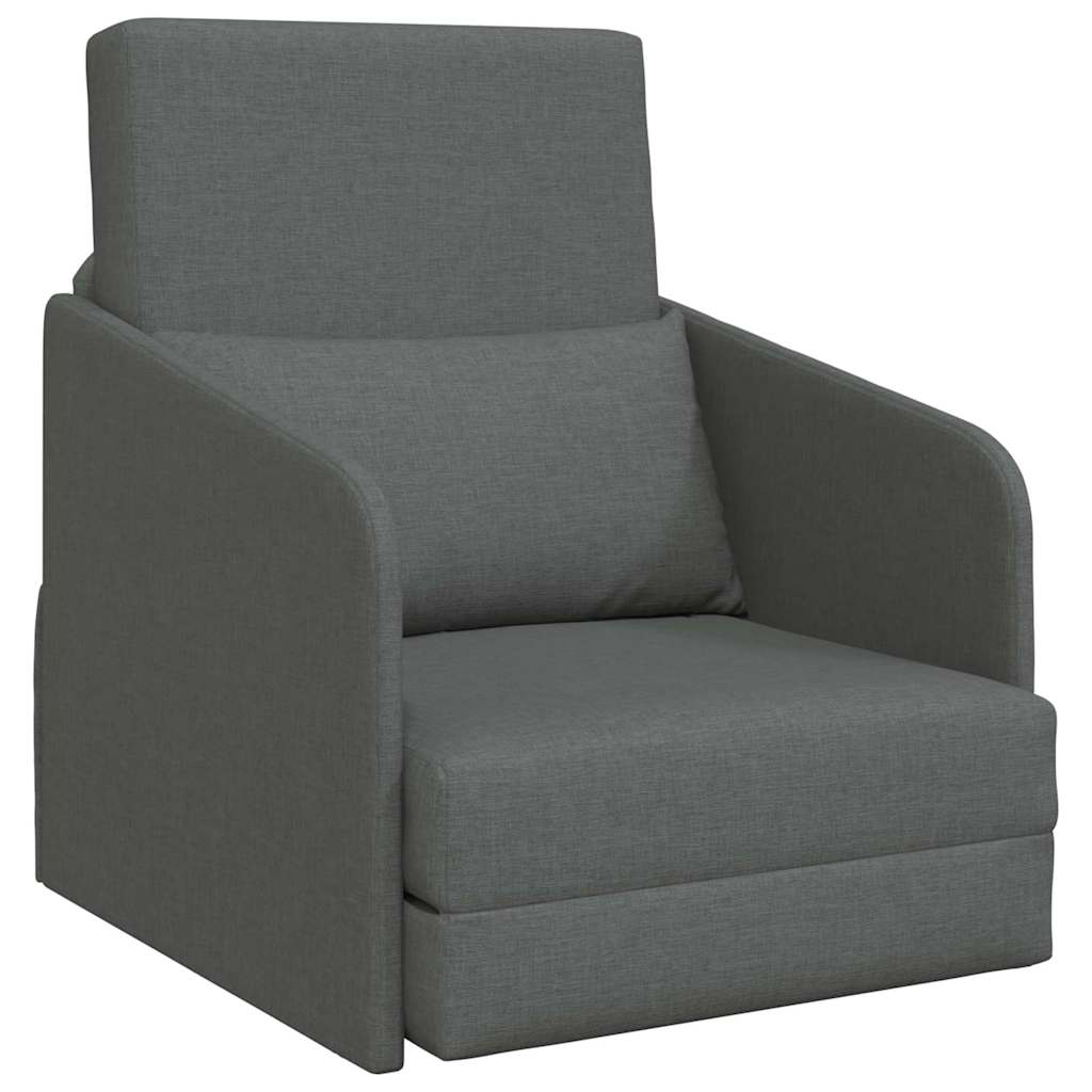 Sofa Bed Dark grey 65 x 80 x 83 cm Fabric