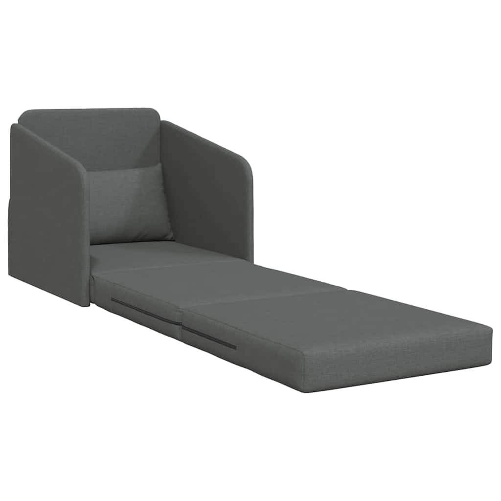 Sofa Bed Dark grey 65 x 80 x 83 cm Fabric