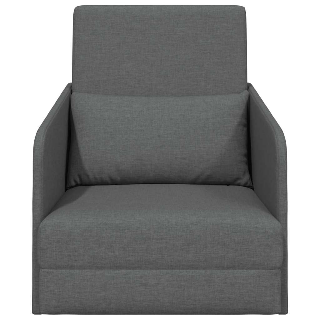 Sofa Bed Dark grey 65 x 80 x 83 cm Fabric