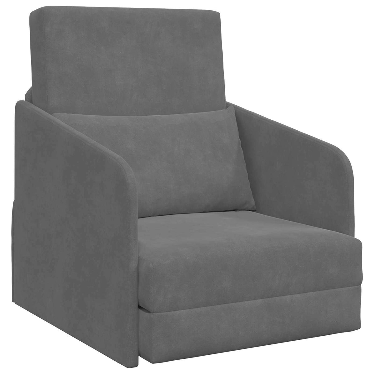 Sofa Bed Dark Grey 65 x 80 x 83 cm Velvet