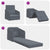 Sofa Bed Dark Grey 65 x 80 x 83 cm Velvet